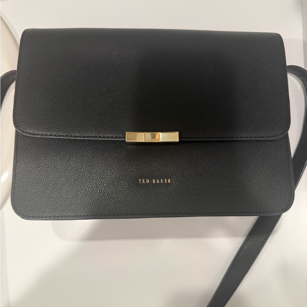 Ted Baker Black Crossbody Bag with Gold Accent